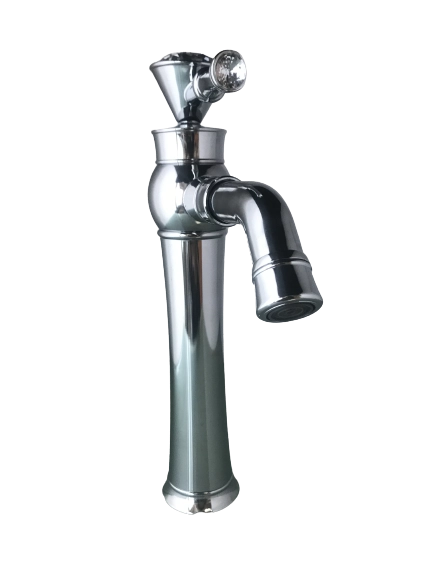 Rubinetto miscelatore joystick per bagno o cucina, vintage con cristalli
