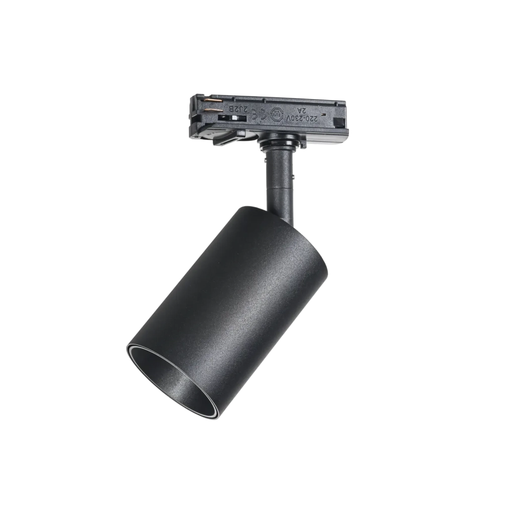 DYNAMITE SPOT PER LINK 1 BINARIO 1 LUCE ATTACCO GU10 NERO ORIENTABILE D.5,7CM