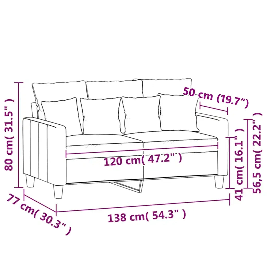 Divano a 2 Posti-Sofa 2 Posti grigio scuro 120 cm in Velluto 486303