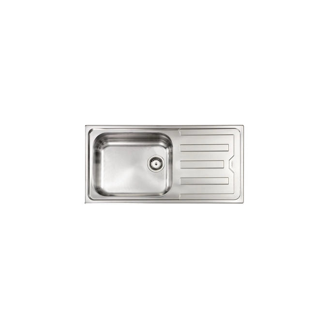 CM 010046.S1.01.2018 Cristal Filotop Lavello da incasso 1 vasca con gocciolatoio a destra Acciaio inox satinato (101x51 cm) colore Inox satinato