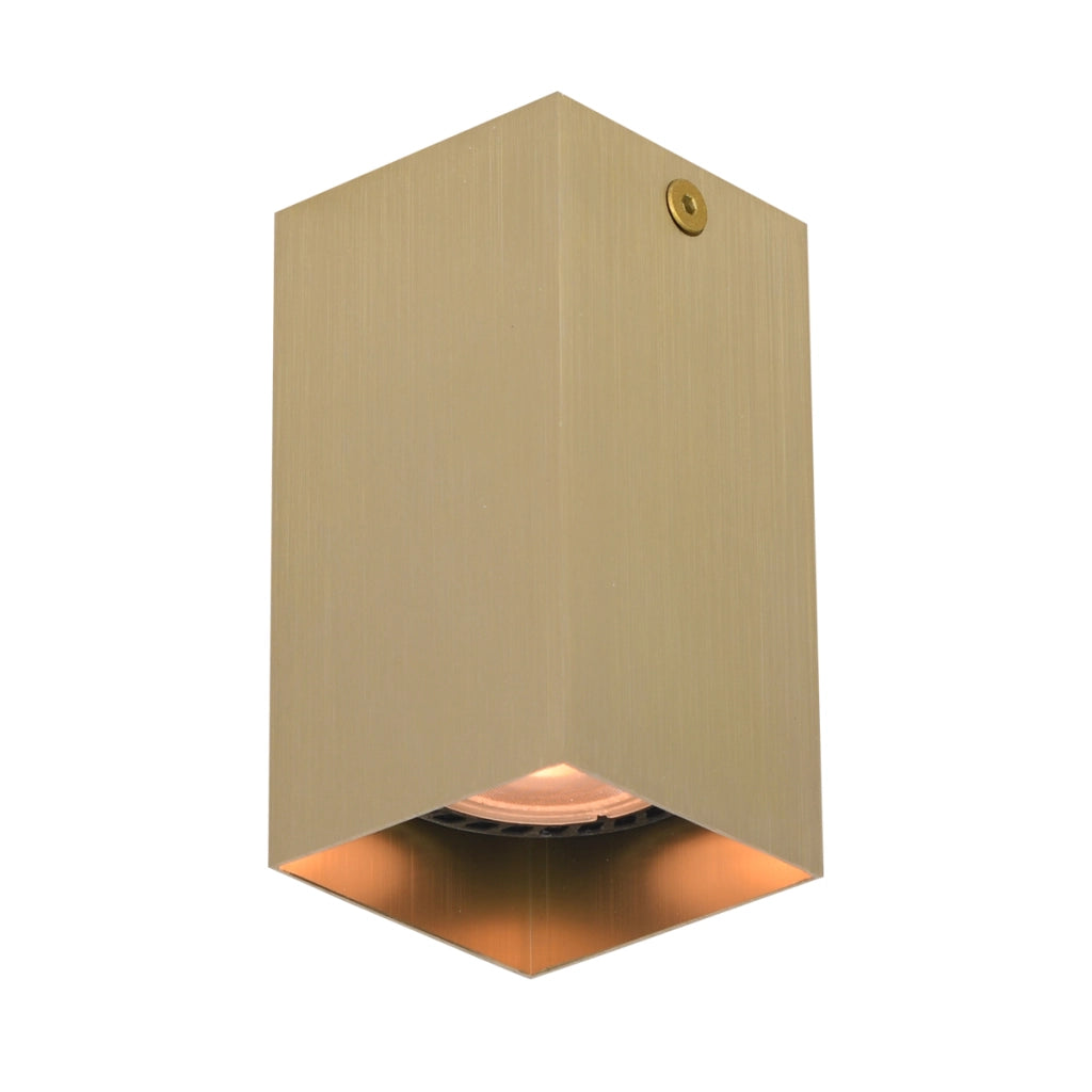 Spot soffitto quadrato moderno ottone 10cm GU10 Italux