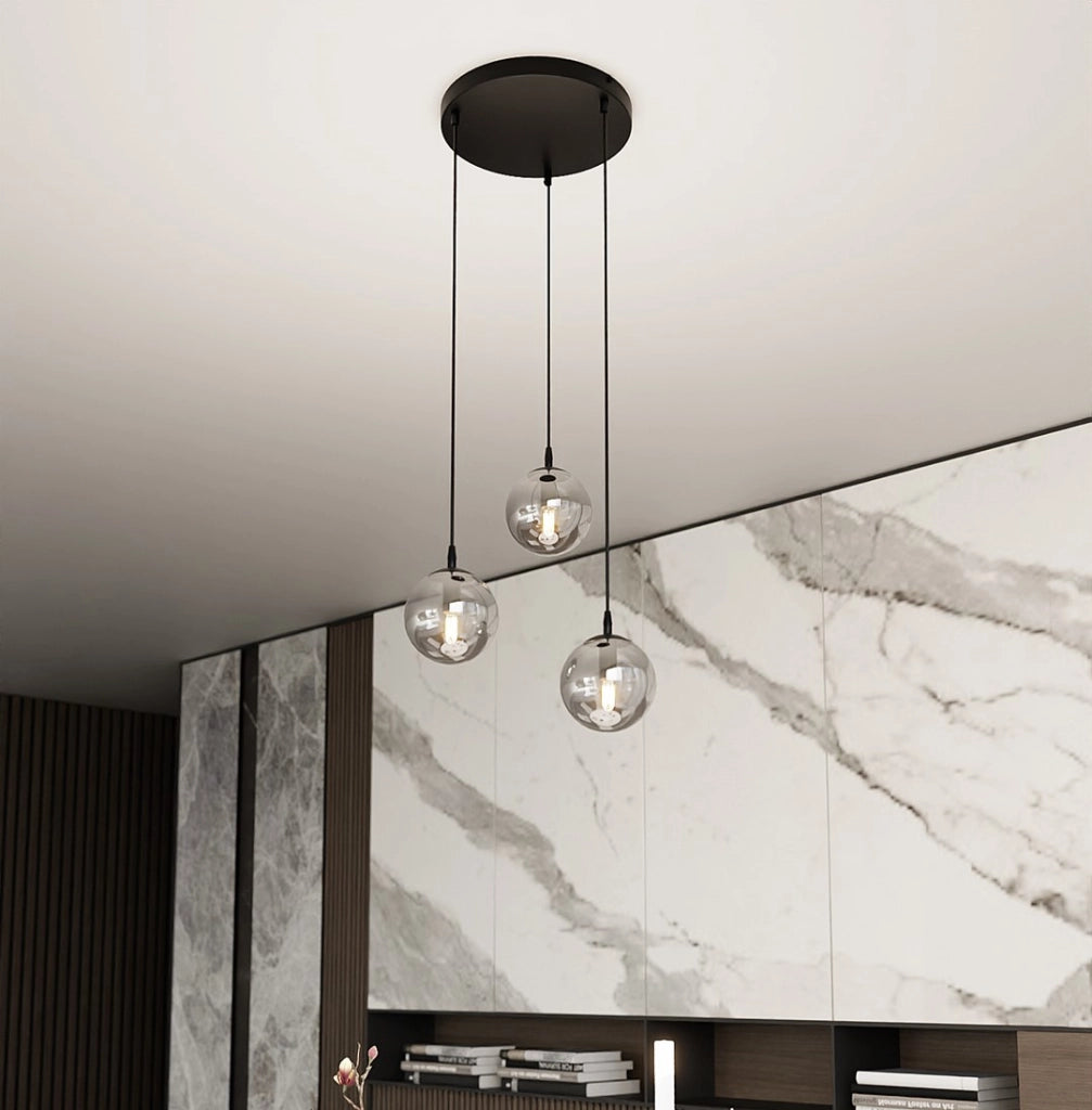 Lampadario Emibig Cosmo 3 E14 nero grafite Premium
