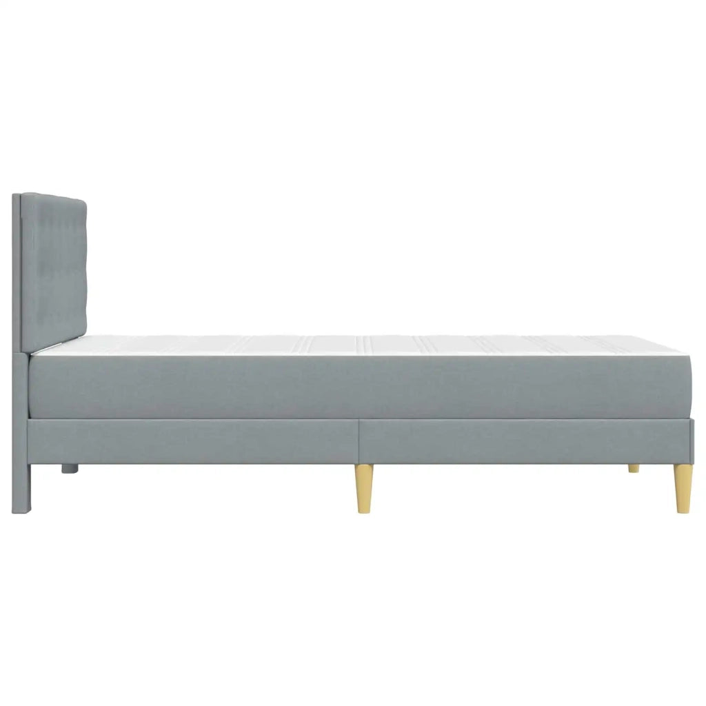 Struttura letto con materasso-Giroletto Grigio chiaro 90 x 200 cm Tessuto