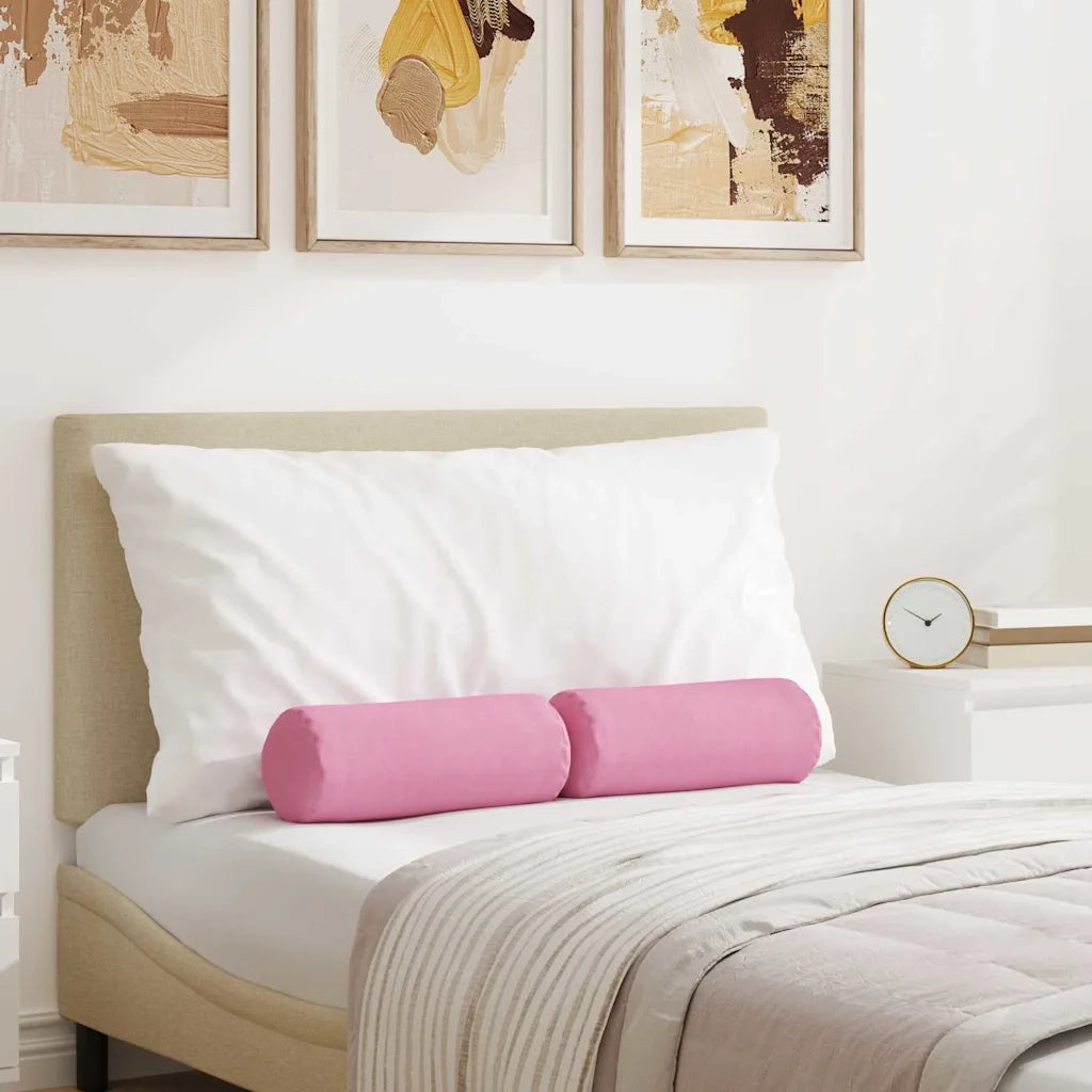 Cuscini a rullo 2 pcs Rosa Ø 15 x 40 cm Tessuto 42014283