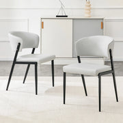 SEDIA Moderna in PU Grigio Chiaro Set da 2 pezzi per sala da pranzo o ufficio