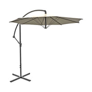 Stadia - Ombrellone da giardino decentrato ø 300 cm con palo in acciaio H250 cm beige