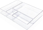 Organizzatore antiscivolo a 4 pezzi trasparente