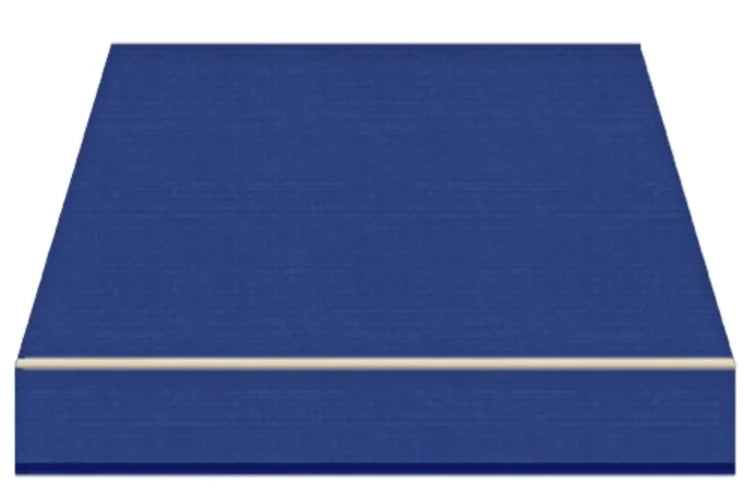 Tenda da Sole a Bracci Estensibili Tempotest Para', col. Blu 10, Largh. 3,6m x Sporgenza 2.10m con Mantovana Ondulata - Arganello Destro