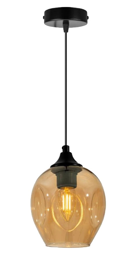 Candellux ASPA lampada a sospensione E27 vetro bruno