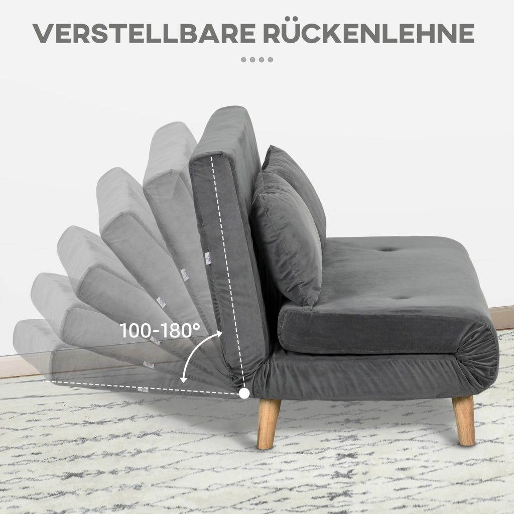 POLTRONA LETTO 72x78x79 cm Grigio in poliestere