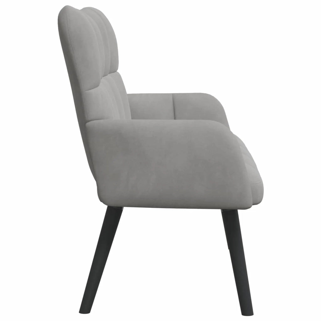 Sofa a Due Posti Grigio chiaro 115 x 61 x 87 cm Velluto 42028940
