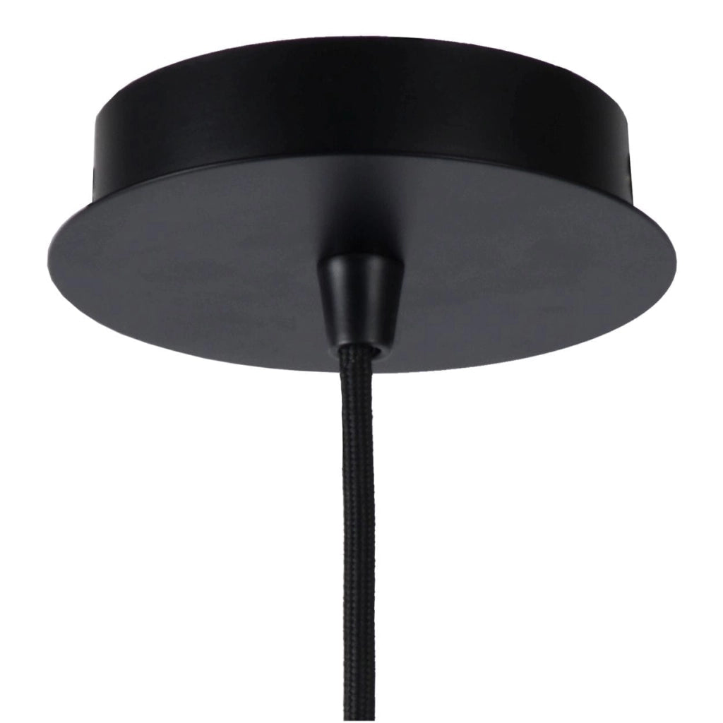 Lampada a sospensione Lucide Malunga nera Ø25 E27 metallo