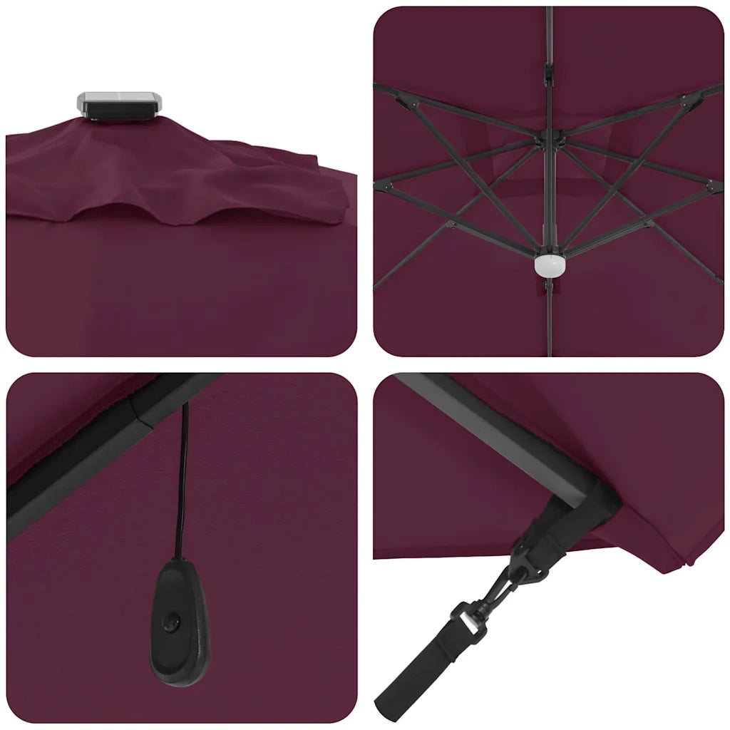Ombrello | Parasolne Rosso Bordeaux 351 x 250 x 253 cm