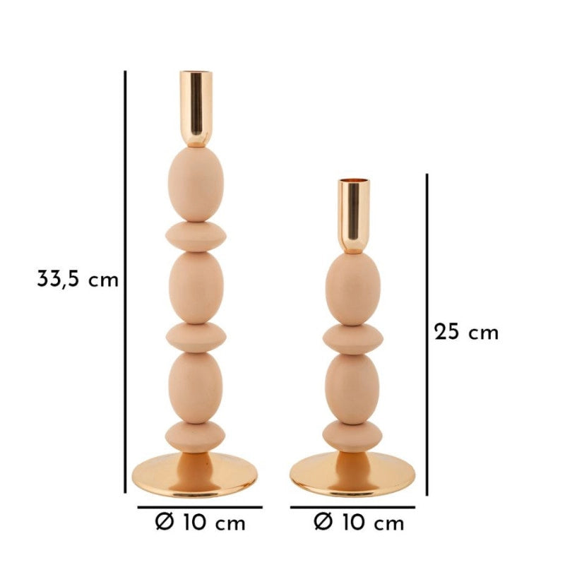 Porta Cand Shuttle Rosa Set 2 Pz cm ø 10x25-10x33,5