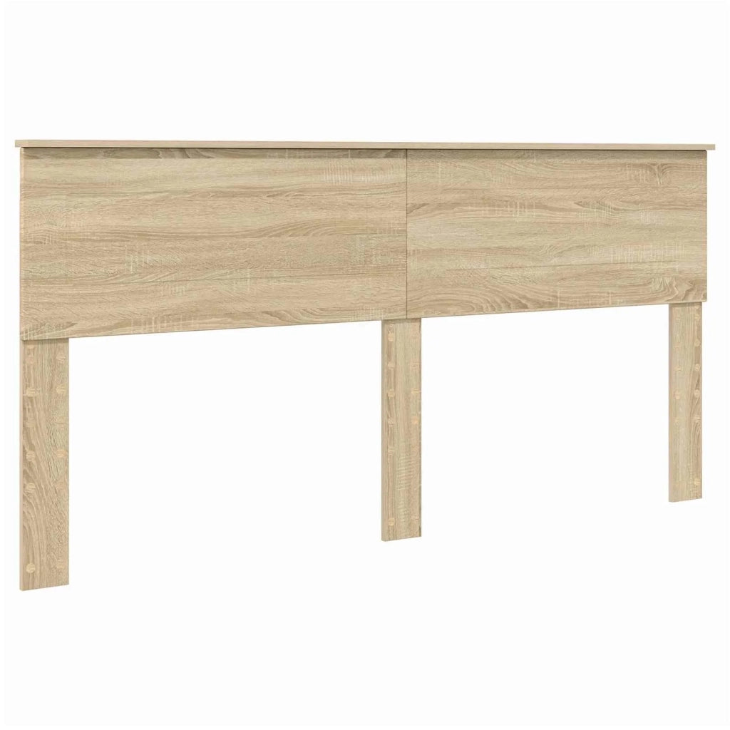 Letto matrimoniale | Letto per adulti | Struttura del letto con testiera Rovere Sonoma 200 x 200 cm