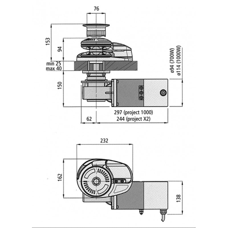 X2 1000W 12V. LOW PROFIL mm. 8