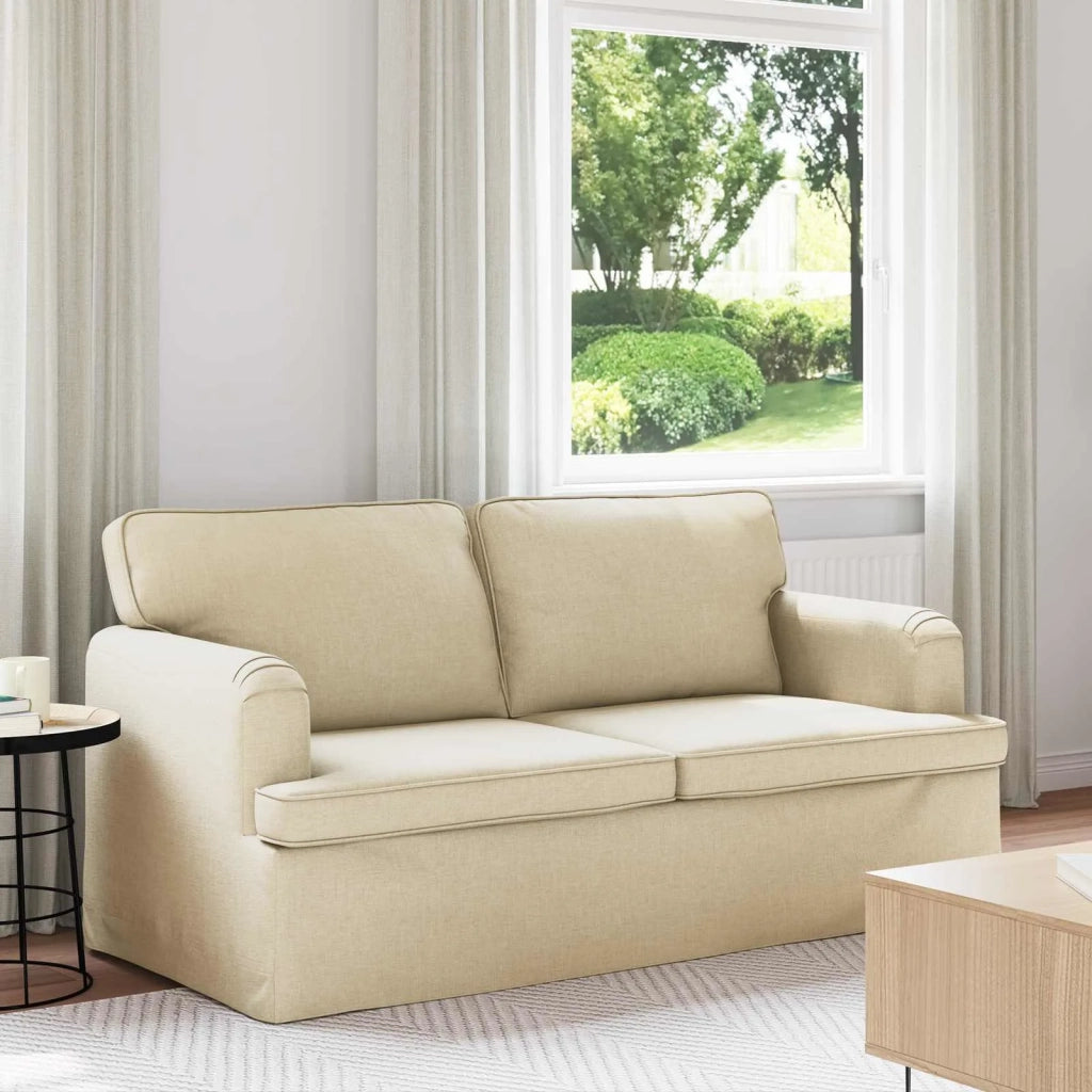 Divano Crema 142 x 80 x 85 cm Tessuto