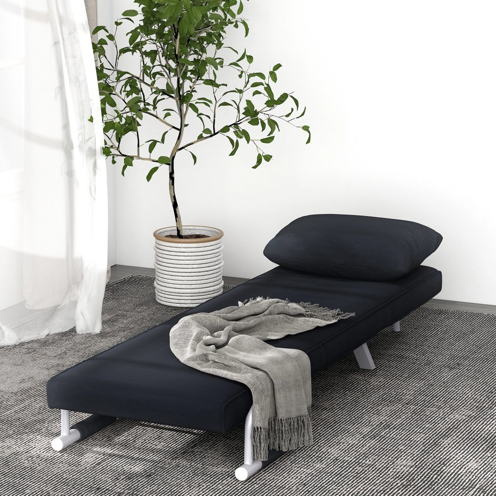 Divano letto 3 posti con cuscino ¨C Minimal ¨C Nero