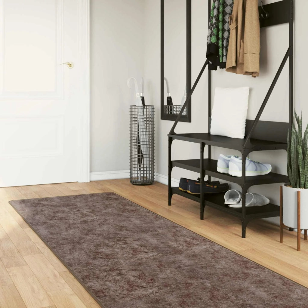 Runner in Moquette | Runner Tappeto MARSA Grigio 100 x 400 cm Poliestere e PVC