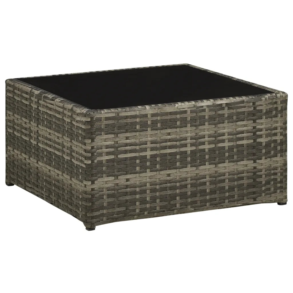 Set Divani da Giardino 4 pz con Cuscini in Polyrattan Grigio 313130