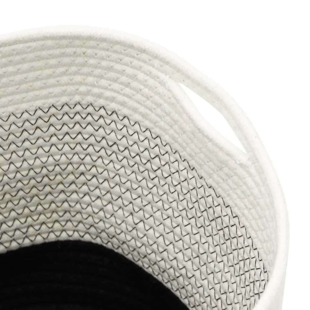 Cestini Portaoggetti 2 pz Bianco e Nero in Cotone CFW8605980