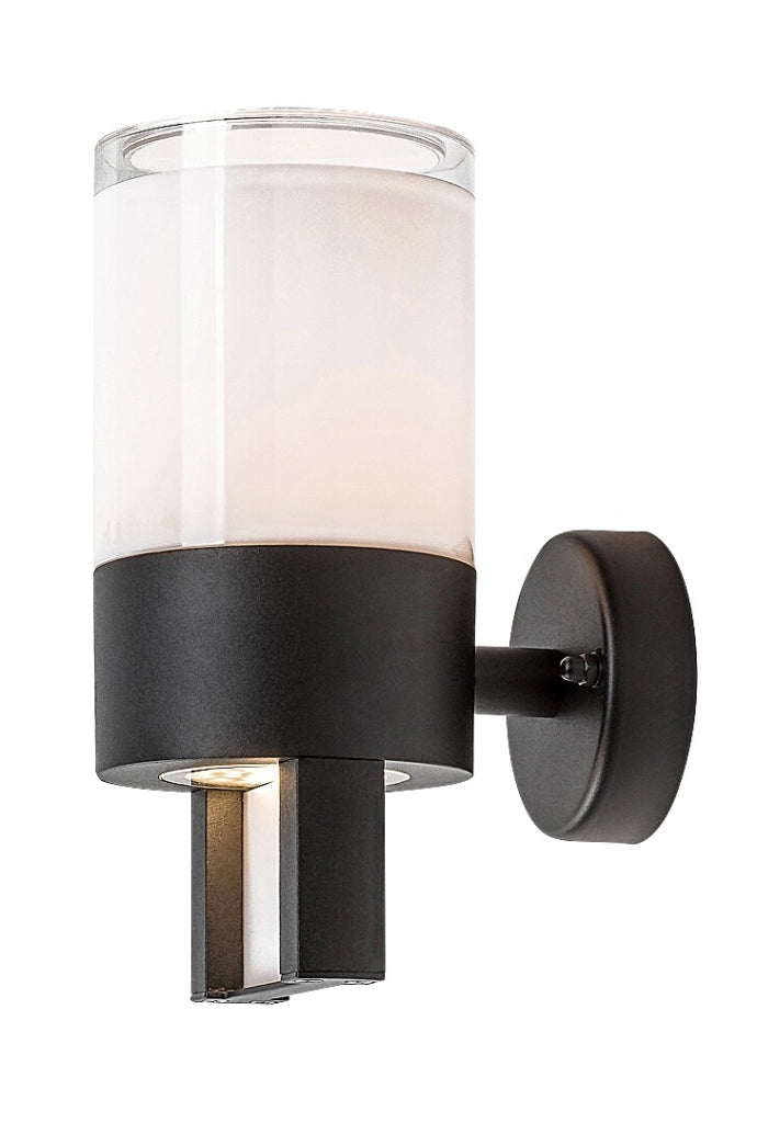 Applique esterna moderna nera LED 12W IP44 Leitha Rabalux