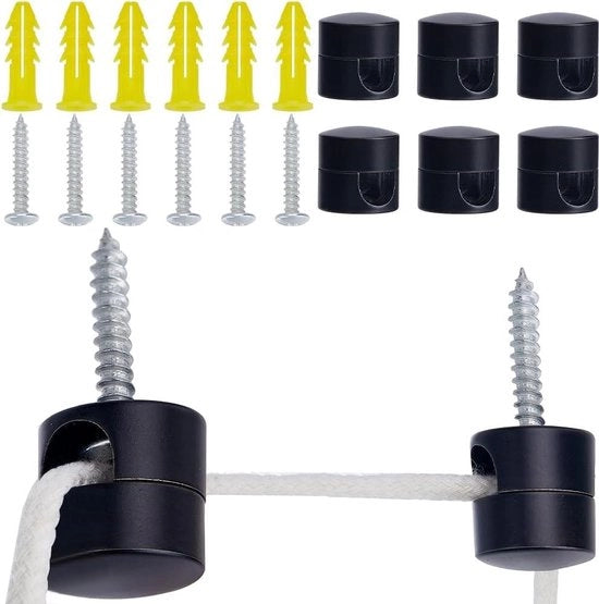 Set di 8 ganci per lampadari - alluminio nero - lampada da soffitto - per la casa.