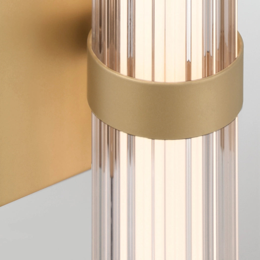 Applique bagno/esterno LED 14W oro 35cm IP44 Fayton