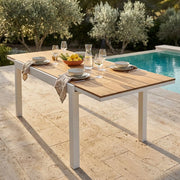Tavolo da Giardino Allungabile piano in finto Legno 160/240x95 - URBAN