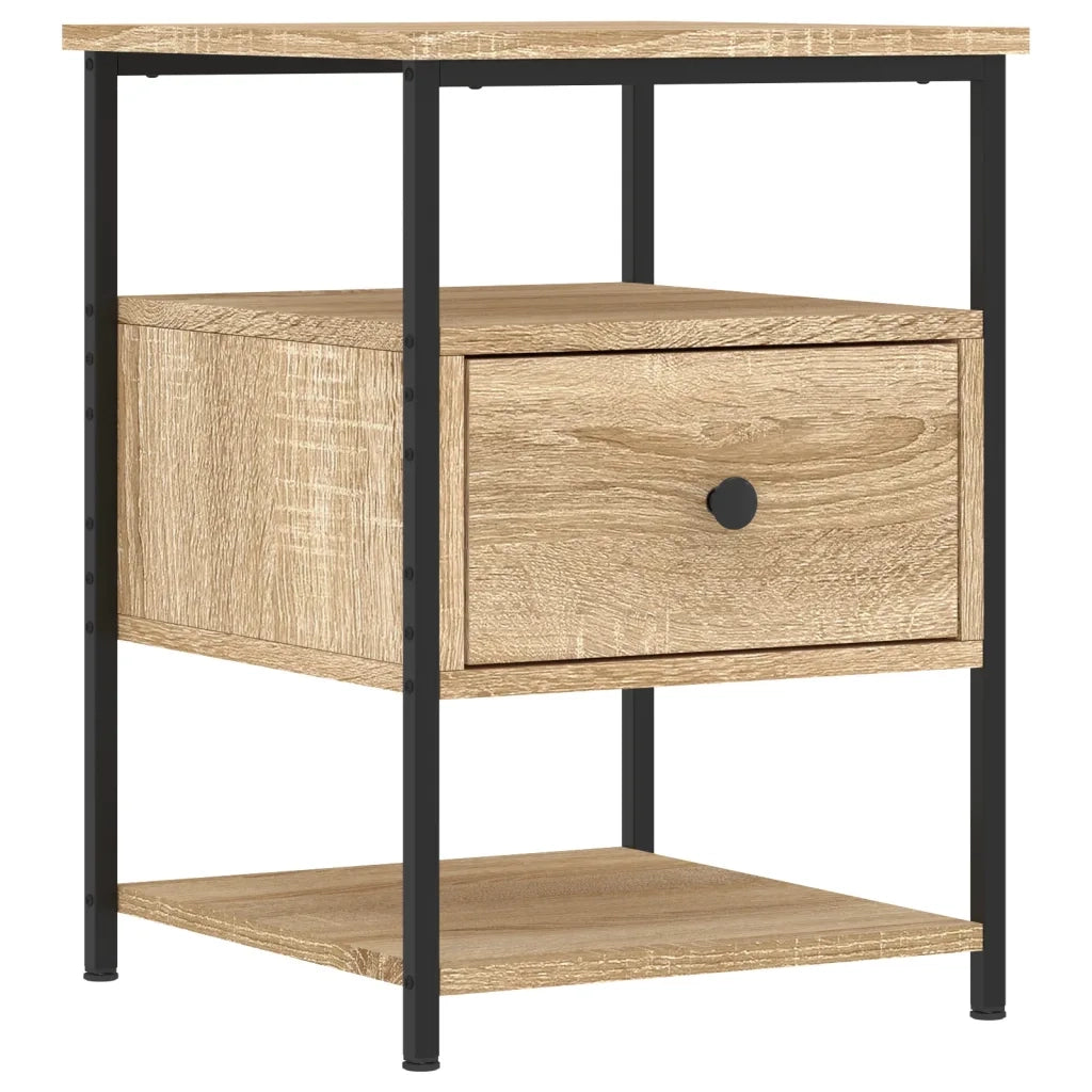 Set di 2 Comodini | Armadio da Notte | Mobiletto da notte Rovere Sonoma 40x42x56 cm in Legno Multistrato