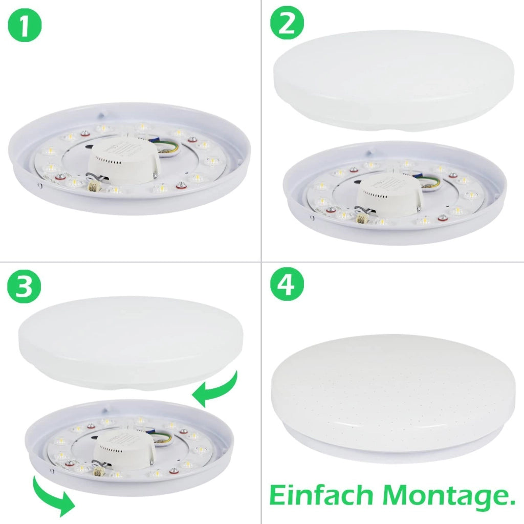 ZMH Lampada da soffitto compatta 15W lampeggiante per veranda camera letto cucina ufficio