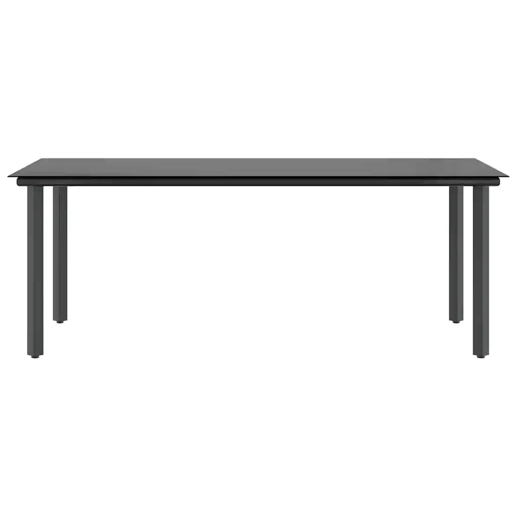 Set Pranzo da Giardino 7pz Marrone Polyrattan Vetro 3334595