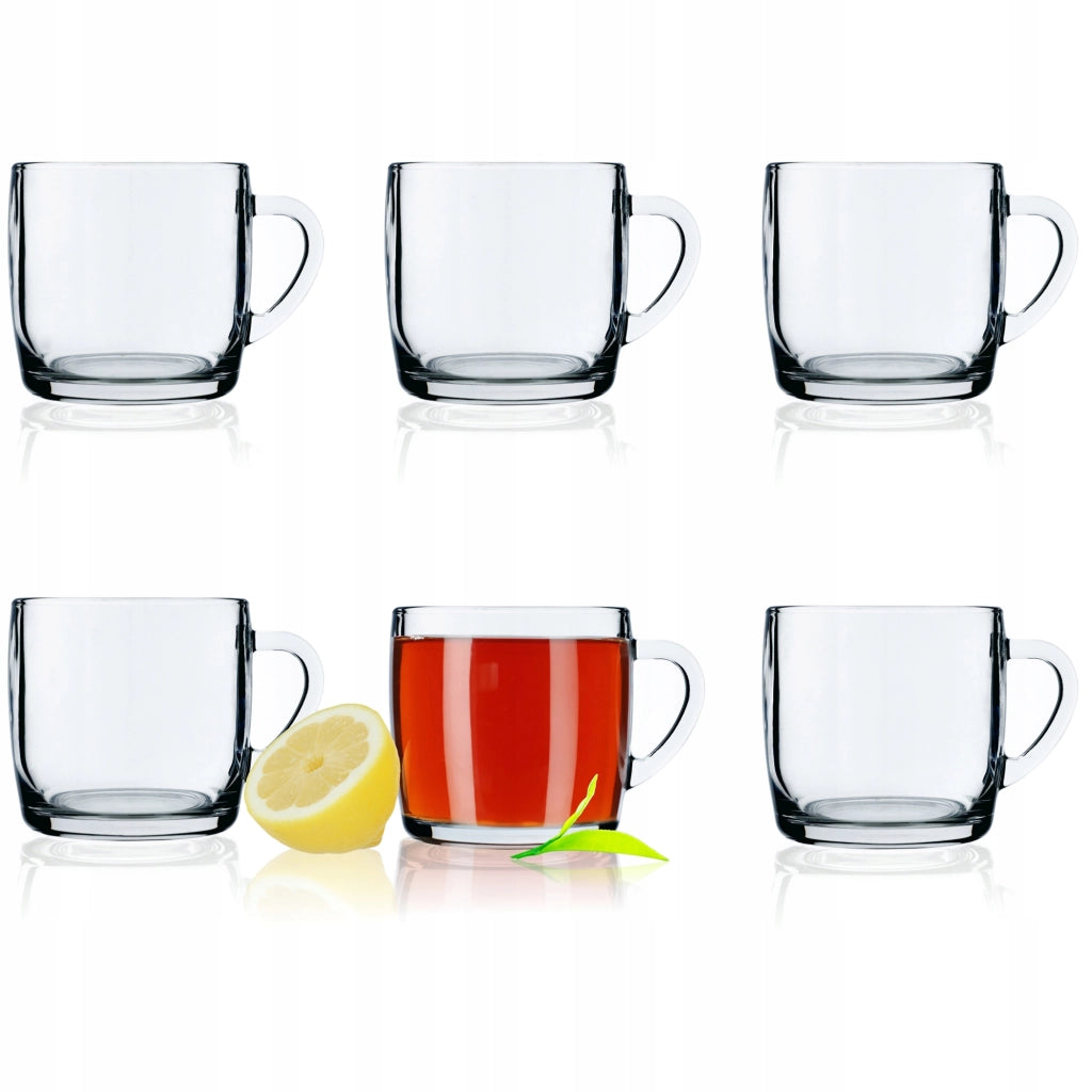 Set di 6 bicchieri da caffè e tè KADAX da 310 ml con manico.