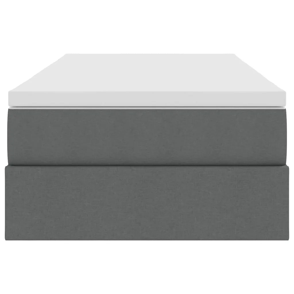 Letto con contenitore e materasso Grigio scuro 90 x 200 cm 3370201