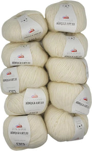 Breigaren effen 500 gram - breiwol - alpacawol - crème 56808