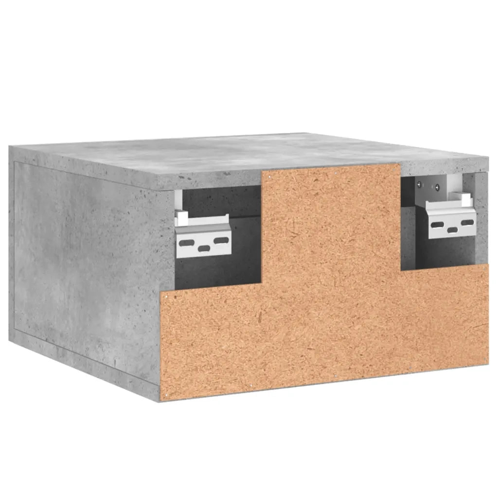 Comodino a Muro Grigio Cemento 35x35x20 cm 829860