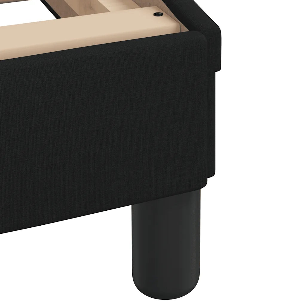 Letto con Materasso Hanko Nero 100x200 cm in Tessuto 3310512