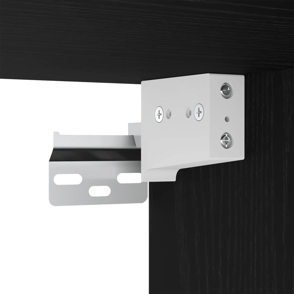 Set di mobili per il bagno 3 pcs Rovere Nero Legno multistrato 3402368