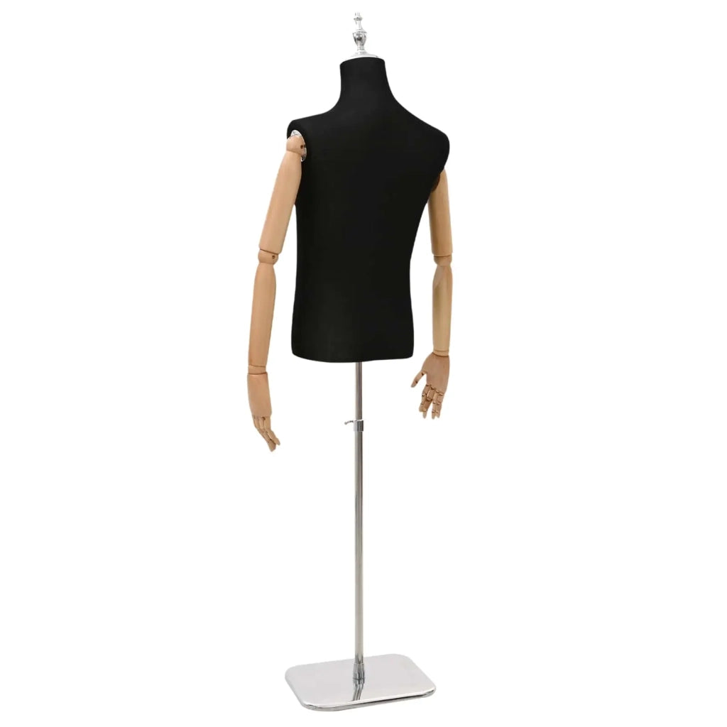 Manichino Regolabile 170-218 cm con Base Maschio PP Nero 42041706