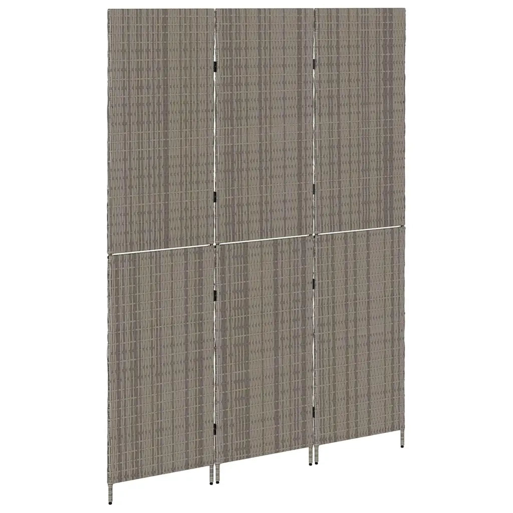 Divider per stanze | Paravento | Divisorio Ambienti Grigio 146 x 180 cm polyrattan