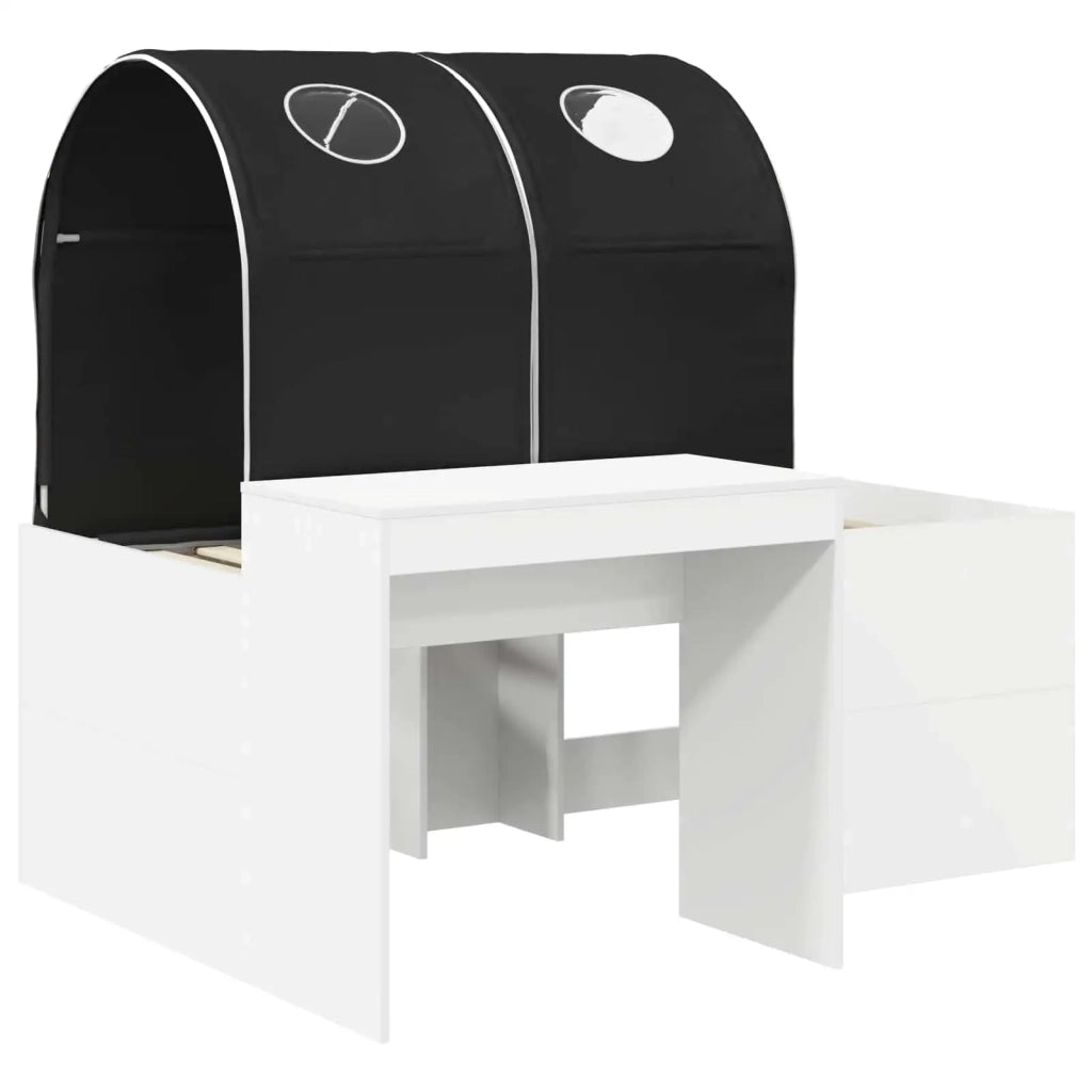 Letto con Tunnel 3 pz Bianco e Nero Legno ingegnerizzato 3423514
