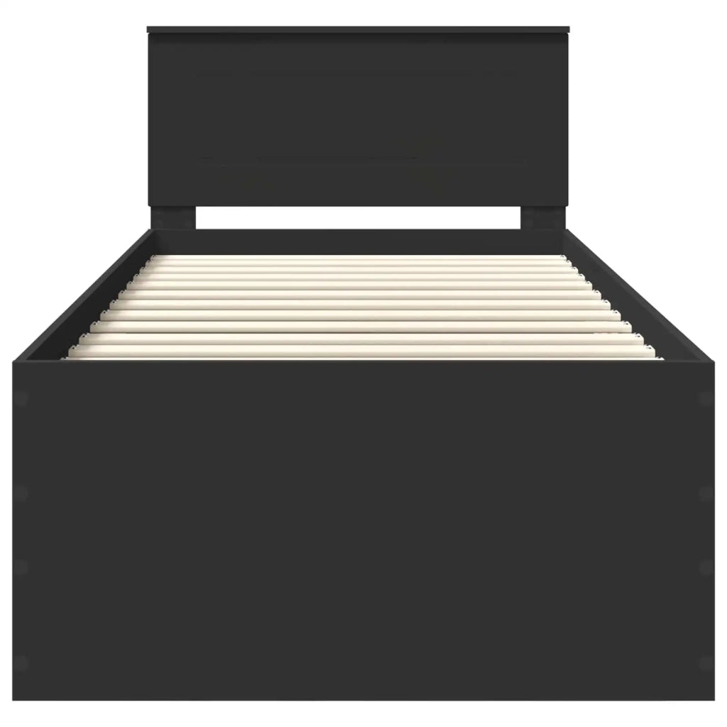 Struttura del letto Nero 90 x 200 cm Legno multistrato