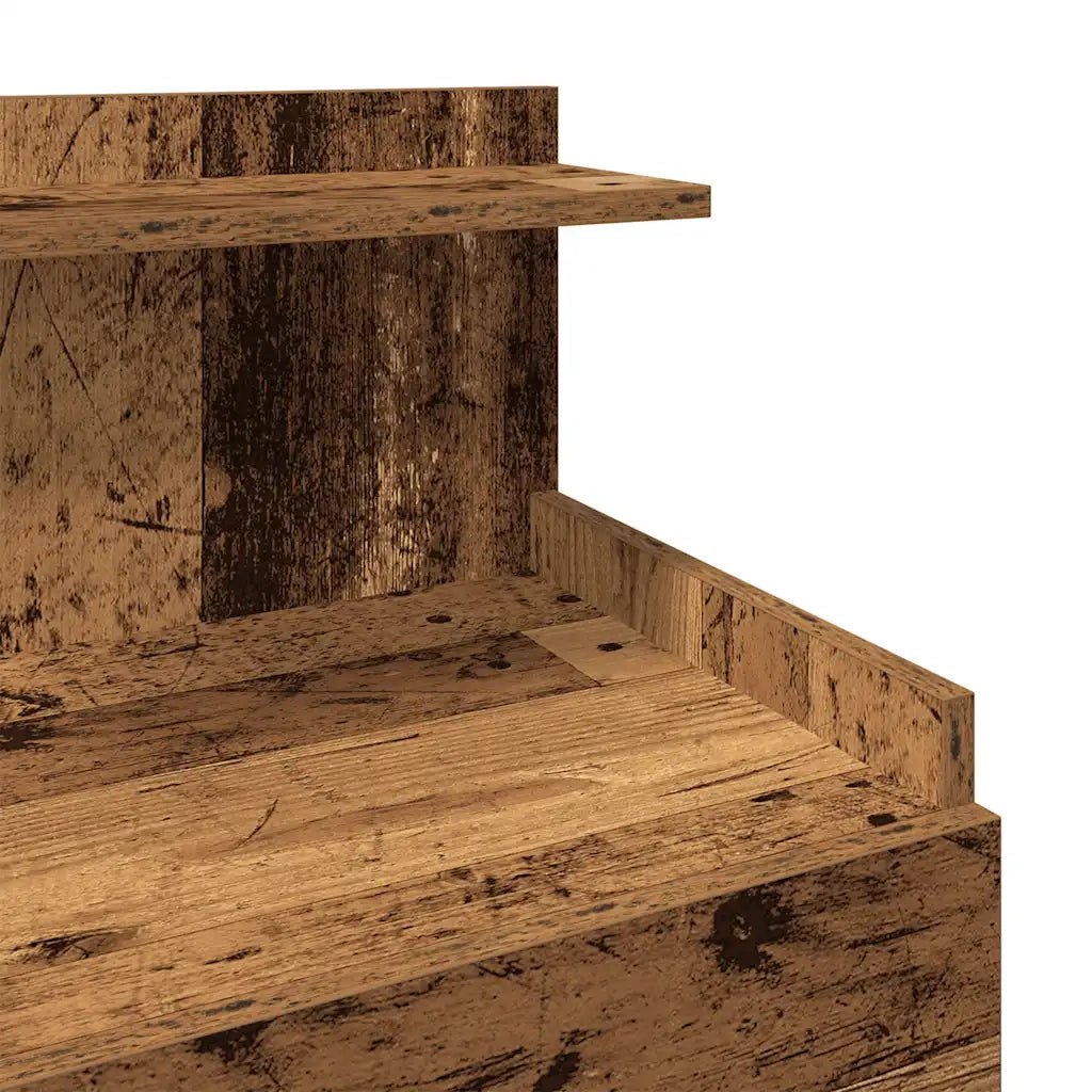 Comodini 2 pz con 2 cassetti in legno vecchio 40x36,5x62 cm 858647