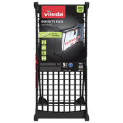Vileda IF-ULT-BK Infinity Flex Ultimate Stendibiancheria Estensibile 30 m 35 Kg Acciaio con Ruote e Porta Calzini colore Nero
