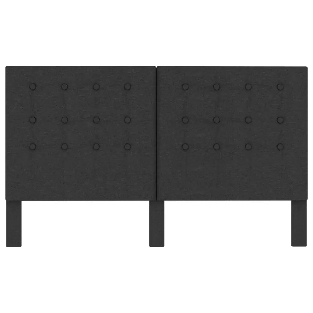 Testiera Letto Trapuntata Grigio Scuro in Tessuto 160x200 cm 287473