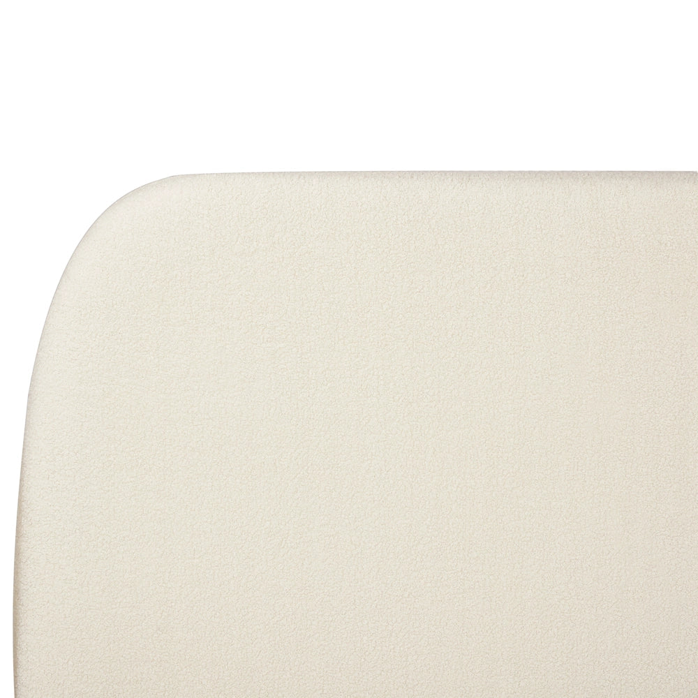 Struttura letto a doghe Beige Chiaro Poliestere Boucle Tessuto imbottito 160 x 200 cm Design classico tradizionale