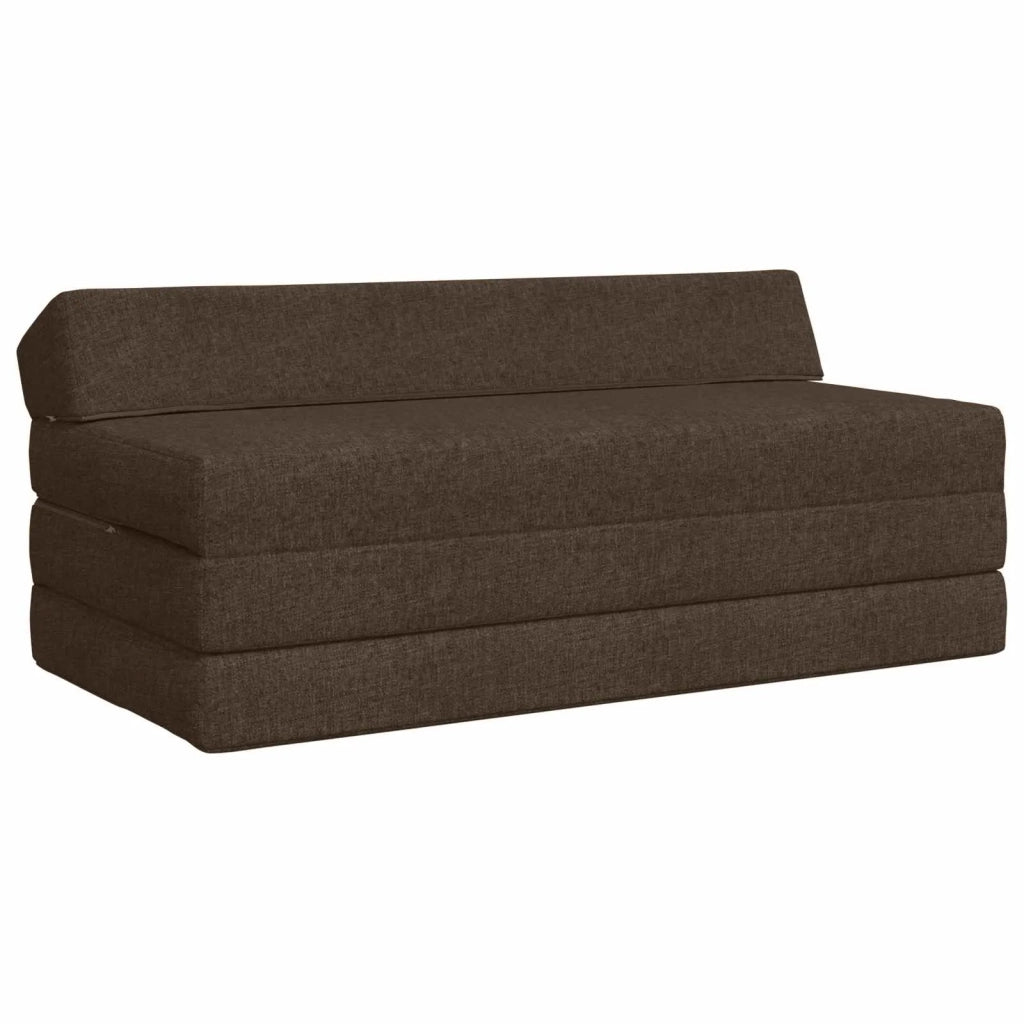Divano Letto Pieghevole Tortora 120 x 60 x 49 cm Tessuto 900038