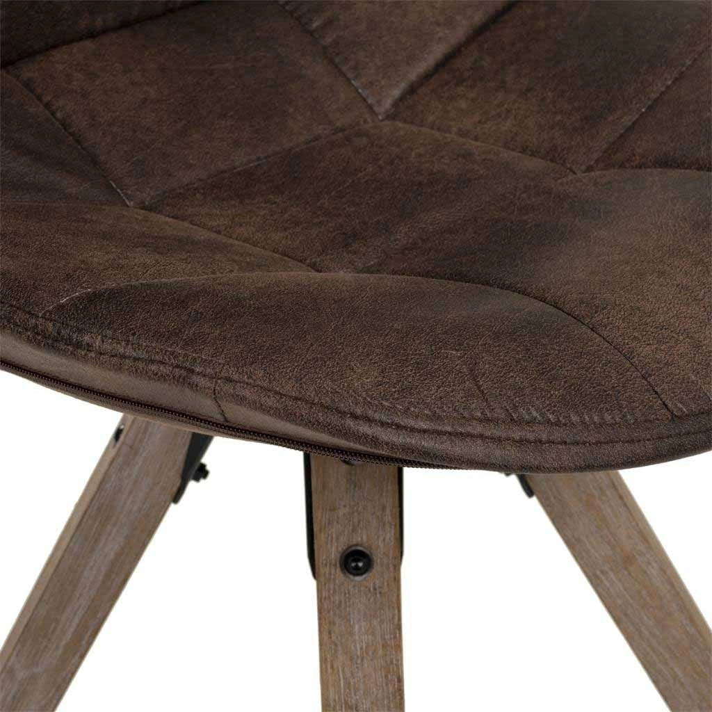 Sedia imbottita marrone 48x44x47/84h