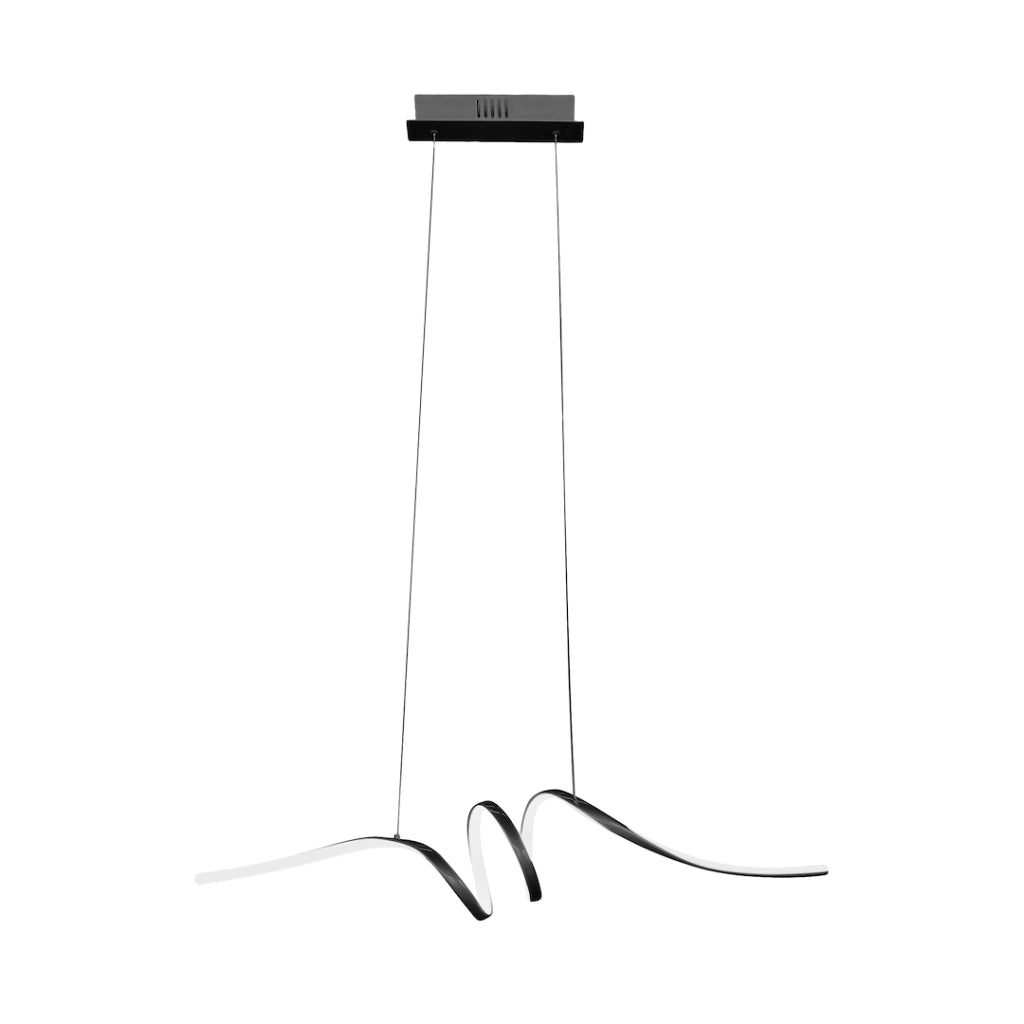 Lampada sospesa Milagro Loop nera LED 28W 4000K 95cm