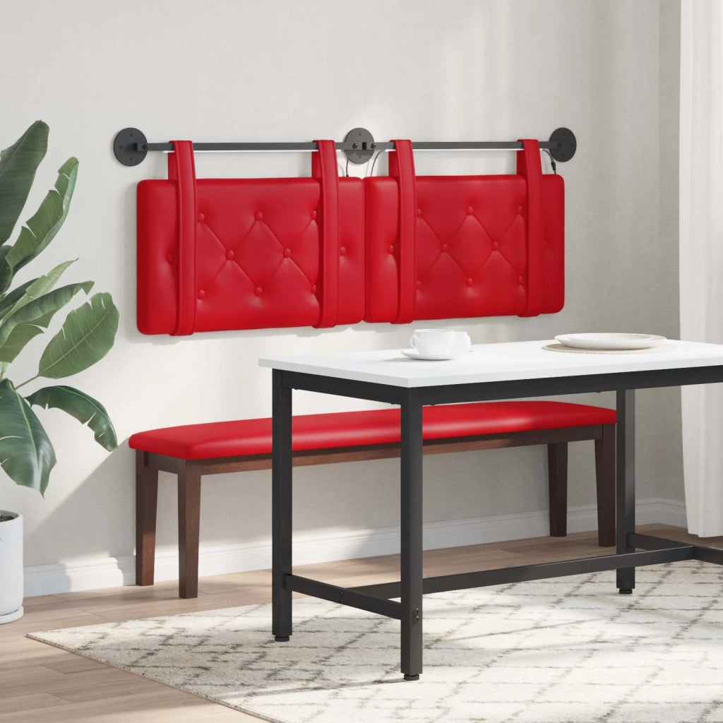 Testiera sospesa Con luce LED Rosso Similpelle 3424156